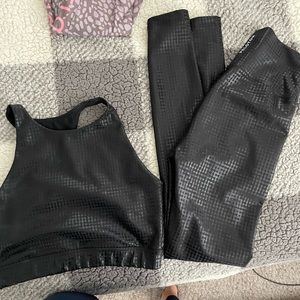 Peloton Digital Foil Leggings and Sports Bra